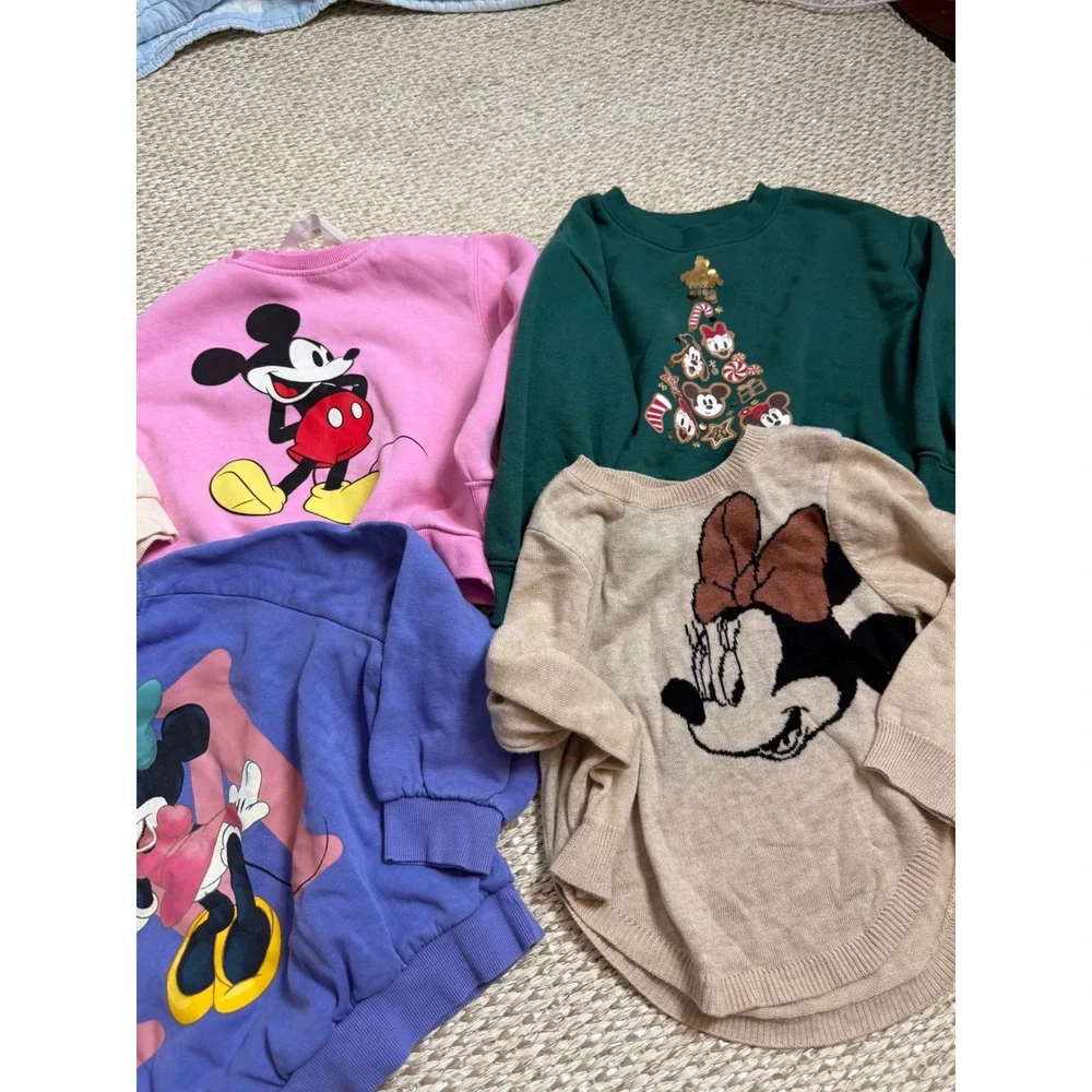 H&M, Zara Disney Kids Clothing Lot Sweatshirts T-Shirts Pants Mickey Minnie 2/4